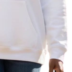 Sweat-shirt à capuche blanc pour femme Sigma Gamma Rho avec motif de lettres grecques bleues et dorées, pull à manches longues avec poche kangourou - Product Image 4