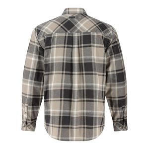 Chemise en flanelle pour homme, gris pierre, à carreaux, mélange de coton, intérieur chaud, boutons sur le devant, intemporelle, pour tous les jours - Product Image 2