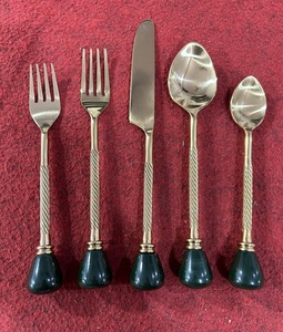 Premium Luxury Stainless Steel Gold Plated <b>Mirror</b> Eco-Friendly Dishwasher Safe Heat Resistant Cake Server Knife Set Crystal - Product Image 3