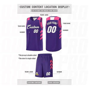 ชุดบาสเก็ตบอลราคาถูกที่สุด ชุดบาสเก็ตบอลแบบซับลิเมชั่นเต็มตัว กางเกงขาสั้น ชุดกีฬาทีม ชุดยูนิฟอร์มซับลิเมชั่น - Product Image 4