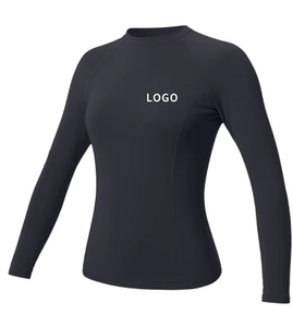 Traje de Baño de Manga Larga para Mujer, Protección Solar, Secado Rápido, Camiseta de Natación UPF 50+, Diseño de Logotipo Personalizado - Product Image 1