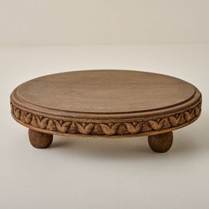 Classic Wooden Cake <b>Stand</b> With Smooth Edges For <b>Tea</b> Party Serving And Home Dining Decoration - Product Image 6