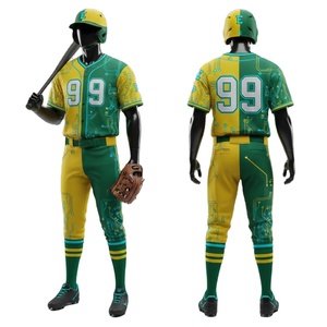 Ensemble d'uniformes de baseball personnalisés au design avancé pour les sports d'équipe, options d'impression complète, matière respirante 100% polyester, ajustement parfait - Product Image 1