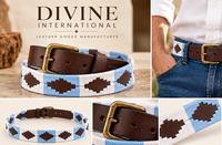 Ceintures Polo en Cuir Véritable Premium pour Hommes, Style Équestre Classique, Ceintures Décontractées de Divine International India