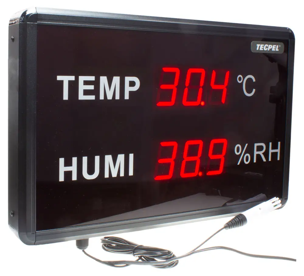 TECPEL TRH-3305 LED Large Digital Temperature and Humidity Display
