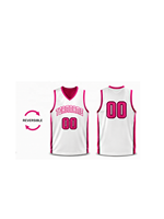 Jersey Basket Sublimasi Custom Bolak-Balik Cepat Kering 100% Poliester Bernapas Seragam Basket Tim Bahan Mesh