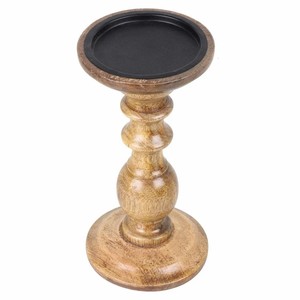 Portavelas Floral Pintado a Mano en Madera de Pino Artesanal - Venta al por Mayor - Product Image 1