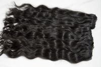 Extensions de cheveux humains vierges bruts à ondulations profondes, doux, double épaisseur, trame machine, en lots