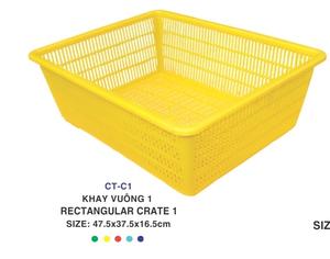 Bandeja Rectangular de Plástico para Alimentos de 47,5X37,5X16,5 cm, Bandeja de Plástico Duradera de Grado Alimenticio, Apta para Congelador, en Varios Tamaños - Product Image 2