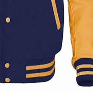 Veste universitaire Stonefield Manufacturing - 100% laine, à capuche, imperméable, patchwork, unisexe, streetwear, vêtements d'extérieur pour l'hiver - Product Image 4