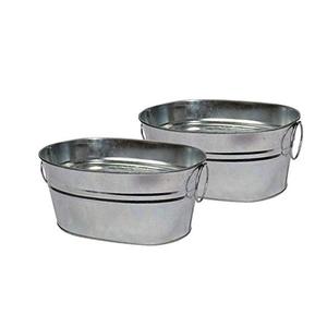High Quality Manufacturer <b>Metal</b> Galvanized Beverage <b>Tub</b> Tabletop Luxury <b>Metal</b> Galvanized Beer Ice Bucket - Product Image 4