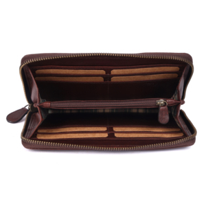 Portefeuille-pochette en cuir véritable pour femme avec protection RFID et grande capacité de rangement pour cartes, sac à main design pour femmes - Product Image 2