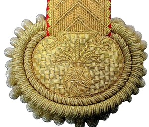 Épaulettes Napoléon OEM personnalisées avec franges dorées, 100% fil de bullion et métalliques, modèle secondaire préféré, avec coussinets - Product Image 5