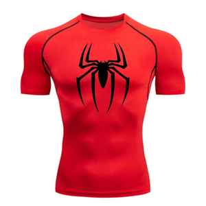 Unisex Gym Compression T-Shirt Tight Fit <b>Athletic</b> Short Sleeve Quick Dry Anti-UV Breathable Sports Training Workout Wear OEM ODM - Product Image 5