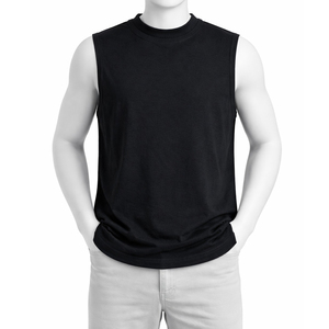 2026 New <b>Men</b> Muscle <b>Vest</b> Sportwear Running Sports Cotton Sleeveless T Shirt O-neck Plain Tank Top Bodybuilding Fitness Clothing - Product Image 2
