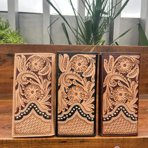 กระเป๋าสตางค์หนังแท้ทรงยาวสำหรับผู้ชายวินเทจ - Product Image 4