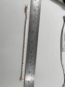 Bracelet tennis en argent 94,5 avec diamants facettés CVD - Product Image 2