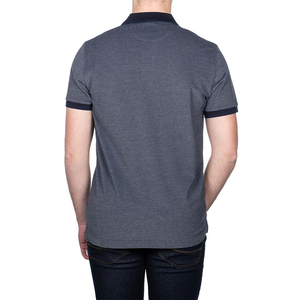 Men's Short Sleeve Knitted <b>Polo</b> <b>Shirt</b> Cotton Solid Color Casual Regular Fit Breathable Design Navy <b>Blue</b> - Product Image 3