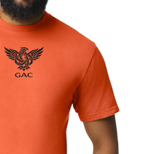 <b>Mens</b> <b>Orange</b> Cotton Crew Neck T <b>Shirt</b> Short Sleeve Regular Fit Soft Breathable Casual Solid Front Plain Summer Everyday Basic - Product Image 3