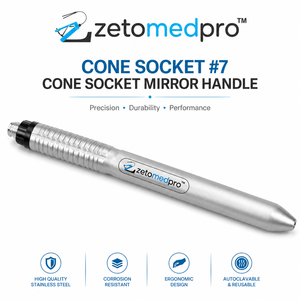 Cone Socket Mirror Handle #7 Dental Mirror Handle Stainless Steel Zetomed Pro - Product Image 3