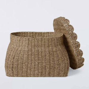 Cesta de Regalo de Mimbre con Tapa, 3 Tamaños Disponibles, Decoración con Lazo, Caja de Regalo Tejida, Múltiples Estilos y Colores, Compatible con OEM y ODM - Product Image 2