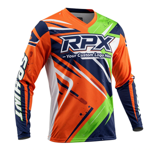 Maillot de motocross RPX avec logo personnalisé, manches longues, polyester, séchage rapide, vêtements de course toutes saisons, vêtements de course automobile, maillot de motocross - Product Image 1