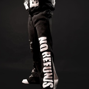 Econex-Pantalon de survêtement brodé de haute qualité et jogging à capuche avec logo personnalisé de sport, survêtement avec fermeture éclair et délavé au soleil pour hommes - Product Image 5
