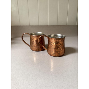 <b>Set</b> of 2 Handcrafted Eco-Friendly Copper Mule Mugs with Modern Design Stylish Drinkware for Party <b>Gift</b> <b>Wine</b> & Home Use - Product Image 3