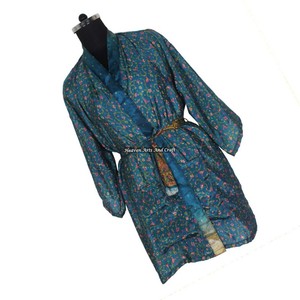 KS013 African Caftan Night Wear Maxi Colorful Design Women Short Kaftan Hippie Boho Dress Vintage Sari <b>Kimono</b> Short <b>Plus</b> <b>Size</b> - Product Image 1