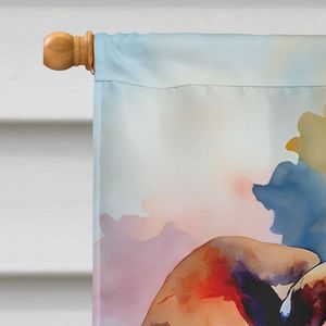 Bandera de Casa de elefante Multicolor grande, poste de manga de porche, cartel de patio decorativo, ilustraciones para colgar en la pared en poliéster, categoría de banderas - Product Image 3