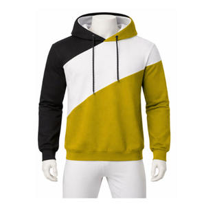 Sweat à capuche pour homme, taille personnalisée, en coton tricoté, contraste noir et blanc, saison hiver, vente en gros, impression de logo personnalisé, sweat à capuche pour homme - Product Image 3