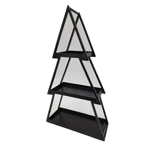 Étagères en fer de qualité supérieure de luxe noir mat enduit de poudre meubles en forme d'arbre en vrac vente en gros artisanat de décoration intérieure - Product Image 1