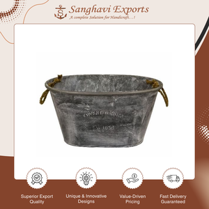 Maceta Ovalada Galvanizada de Primera Calidad, Altamente Duradera, Estilo Moderno, para Jardín y Producción de Viveros de Flores - Product Image 6