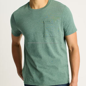 Organic Cotton <b>Pocket</b> Tshirt for <b>Men</b> Short Sleeve <b>Men's</b> Tshirts Summer Jersey <b>T</b>-<b>shirt</b> Customized <b>T</b> <b>Shirt</b> With logo - Product Image 1