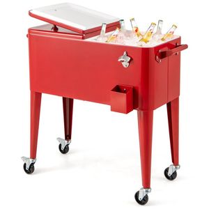 Carrello Frigo Portatile Rosso da Esterno per Campeggio - 1 Pezzo - Product Image 4