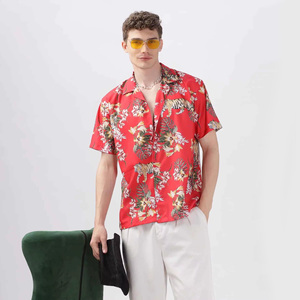 Chemises d'été décontractées pour hommes en tissu 100% soie, style hip-hop, motif uni, séchage rapide, respirantes, écologiques, légères - Product Image 2