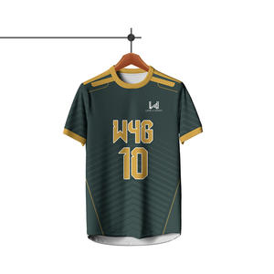 Maillot de football à manches courtes respirant et à séchage rapide, imprimé par transfert thermique, logo personnalisé, 100 % polyester, uniforme d'équipe de football en gros - Product Image 5