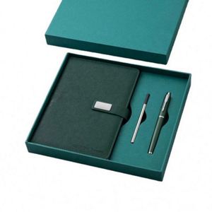 Custom Promotional Business Pu Leather Notebook Thermos Cup <b>Box</b> Luxury A5 Journal Corporate Gift Set With Water Bottle - Product Image 4