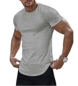 Workout Fitness Soft Cotton <b>Men</b> Running T <b>Shirts</b> <b>Slim</b> <b>Fit</b> Performance <b>Black</b> T-<b>shirts</b> <b>Men</b> <b>Slim</b> <b>Fit</b> Cotton Running <b>Men</b> T-<b>shirt</b> - Product Image 2