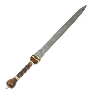 Espada Vikinga Personalizable de Acero Inoxidable, Espada de Acero Real con Funda de Cuero, Espada de Acero Real, Espada de Damasco - Product Image 6