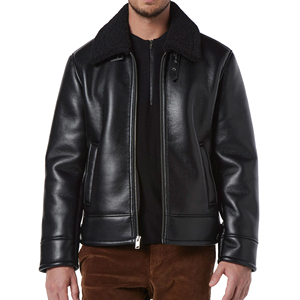 Wholesale <b>Men</b> Leather <b>Fur</b> <b>Jacket</b> Premium Winter Coat 2026 New Arrive High Quality Custom Logo OEM ODM Export Supplier Apparel - Product Image 1