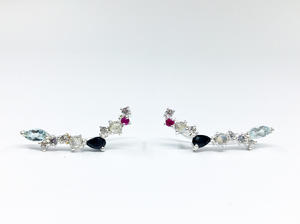 Boucles d'oreilles pendantes Gemvanity style classique pour femmes, plaqué or, argent sterling 925, pour mariage - Product Image 2