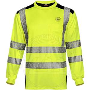 เสื้อแจ็คเก็ตทำงานฤดูหนาวแบบมีฮู้ดบุขนแกะ สะท้อนแสงหนาพิเศษ พร้อมไฟ LED  มองเห็นได้ชัดเจน มาตรฐาน ANSI Class 1 EN ISO 20471 - Product Image 1