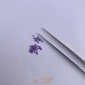 Pierre précieuse naturelle Jaipuri Gems, améthyste africaine de 1,5 mm, certifiée IGI, semi-précieuse, taille brillant facettée, pierre brute pour la fabrication de bijoux - Product Image 2