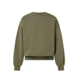 เสื้อสเวตเตอร์คอกลมขนแกะแบบสวมหัวสำหรับผู้ชายเสื้อสเวตเตอร์ทรงหลวมนุ่มโอเวอร์ไซส์ผ้าออกแบบโลโก้ได้ตามต้องการสำหรับฤดูหนาว - Product Image 5