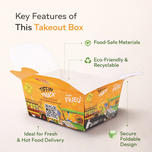 Custom Disposable Paper Food Box | Salad Fruit Packaging <b>Container</b> Eco Friendly <b>Takeaway</b> Food Packing Box Custom Logo Wholesale - Product Image 6