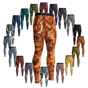 Tights Gym Workout Running Fitness <b>Pants</b> Men's Customized Logo Design Training Workout Yoga Summer OEM ODM Compression Leggings - Product Image 1