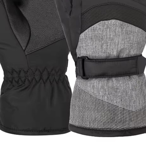 Gants de ski thermiques isolés 2026, doigts complets, noir, rose, gris, pour l'hiver, activités de plein air, ski alpin, unisexe, fermeture auto-agrippante - Product Image 3
