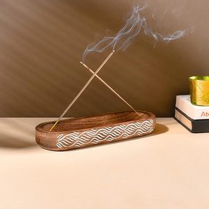 Porta Incienso Ecológico de Madera con Recolector de Ceniza para Meditación en Casa, por Curio Craft - Product Image 2