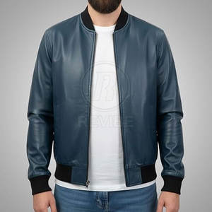 Veste en cuir de haute qualité à prix abordable, personnalisable en couleur, respirante, écologique, avec logo personnalisé sur le devant - Product Image 2